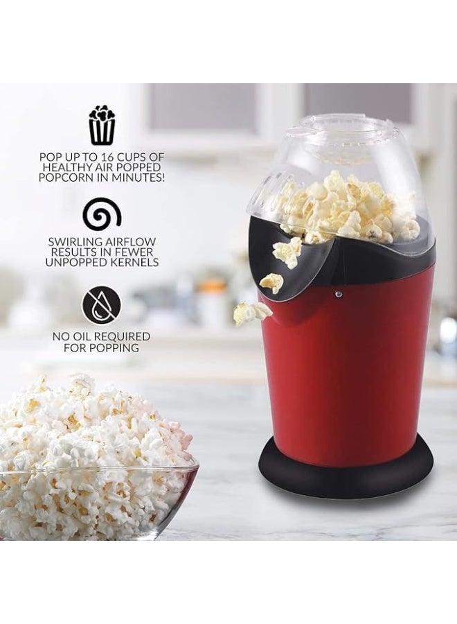 الة الفشار بالهواء الساخن السريع من ميني، الة الفشار خالية من الزيوت ومثالية لمشاهدة الافلام واقامة الحفلات في المنزل - Image 2